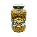Aceituna Lupy manzanilla sin hueso galón de cristal.