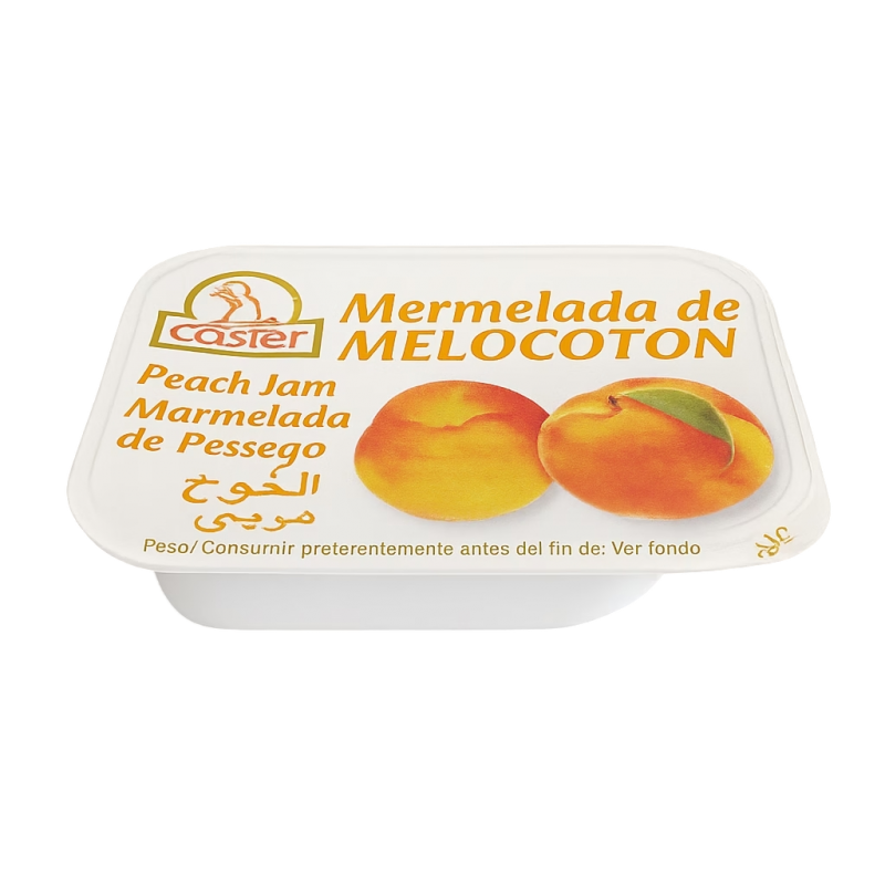 Mermelada de fresa o de melocotón en...